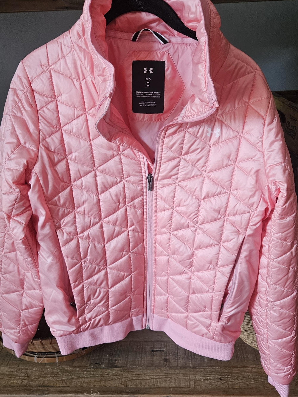 Under Armour Light Pink Quilted Puffer Jacket
